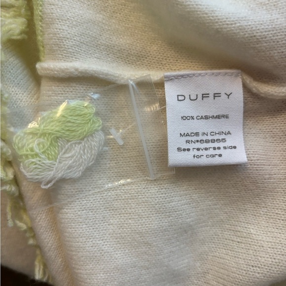 NWT REVOLVE Duffy Lime Cream Cashmere Striped Fringe Sweater - Picture 5 of 6